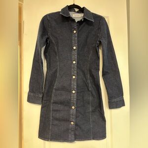 Calvin Klein stretch denim shirt dress